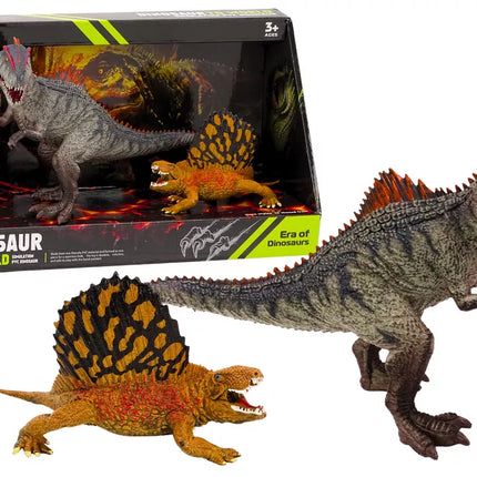 Dimetrodono ir alozauro dinozauro figūrėlių rinkinys