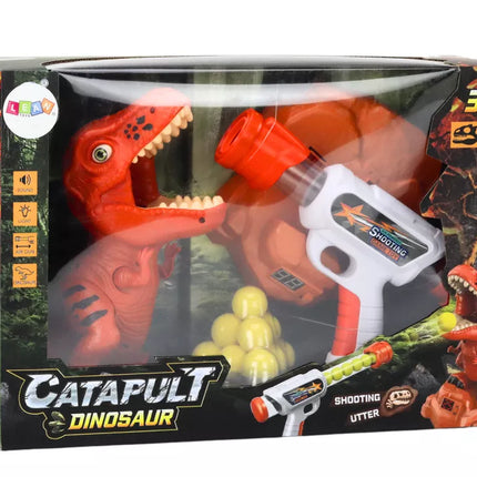 Dinozaurų šaudymo žaidimo rinkinyssu šautuvu ir kamuoliukais