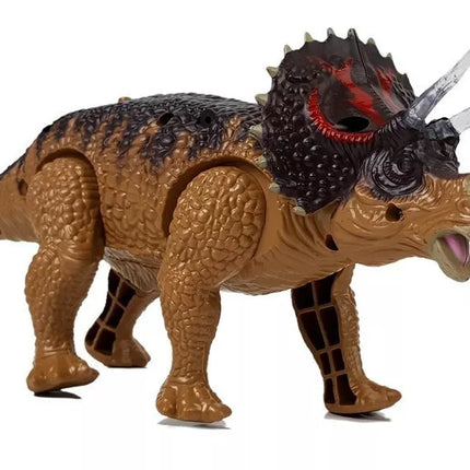 Rudas baterijomis valdomas Triceratops dinozauras su garso efektu