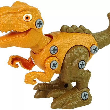 Orananžinis dinozauro kiaušinis su išardomu dinozauru