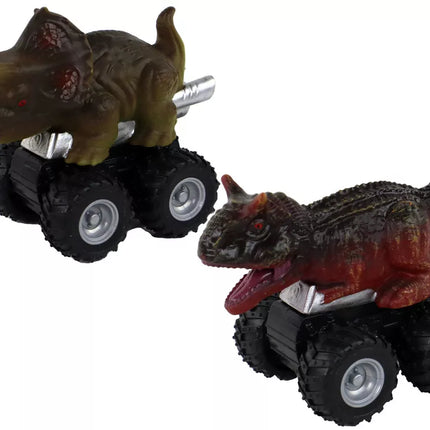 Dinozaurų formos mašinos su trinties pavara