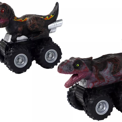 Dinozaurų formos mašinos su trinties pavara