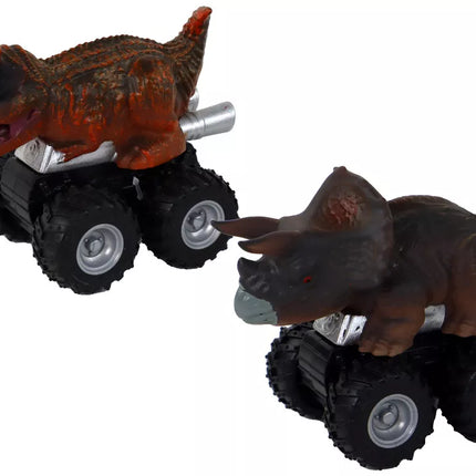 Dinozaurų formos mašinos su trinties pavara