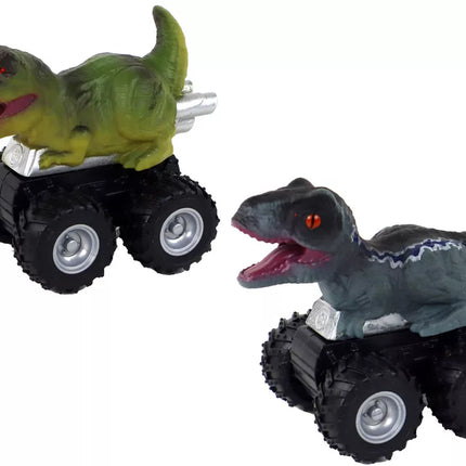 Dinozaurų formos mašinos su trinties pavara