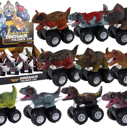 Dinozaurų formos mašinos su trinties pavara