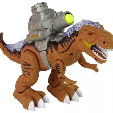 Rudas dinozauras su katapulta