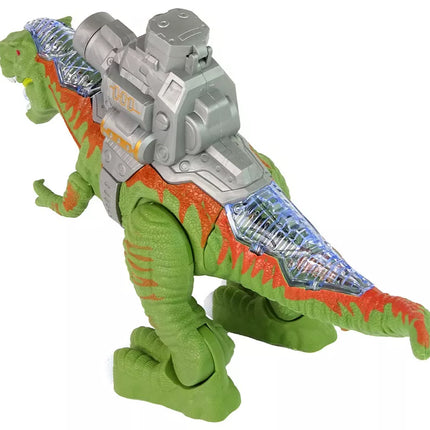 Žalias dinozauras su katapulta