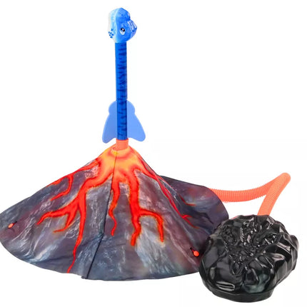 Ugnikalnis su dinozaurų formos raketomis