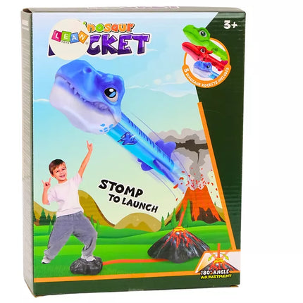 Ugnikalnis su dinozaurų formos raketomis