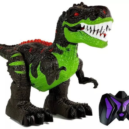 Nuotoliniu būdu valdomas juodas Tyrannosaurus dinozauras