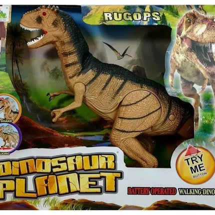 Baterijomis maitinamas judantis dinozauras su garso ir šviesos efektu