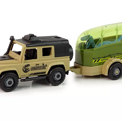 Pasidaryk pats dinosaurų transportavimo automobilis su dinozauru