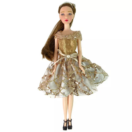 Lėlė Emilija su ilgais plaukais ir šuniuku