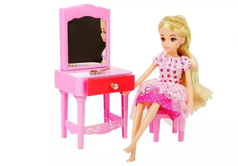 Lėlė su baldų komplektu