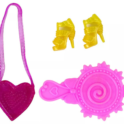 Ilgaplaukė lėlė su tapoma suknele