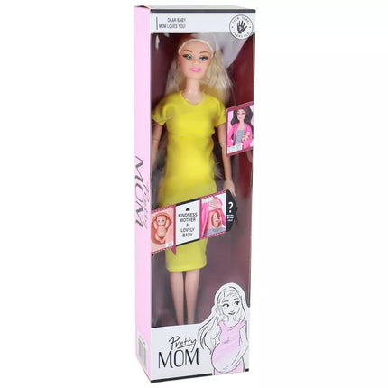 Nėščia lėlė su geltona sukenle