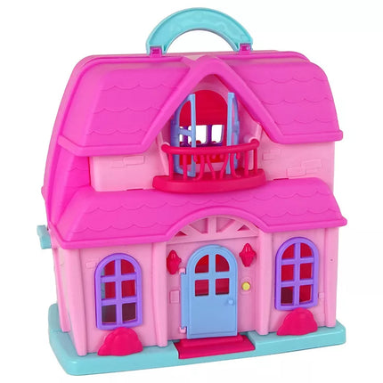 Lėlių rožinis namelis su baldais ir aksesuarais