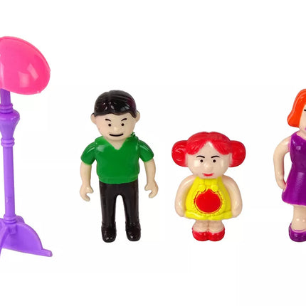 Lėlių rožinis namelis su baldais ir aksesuarais