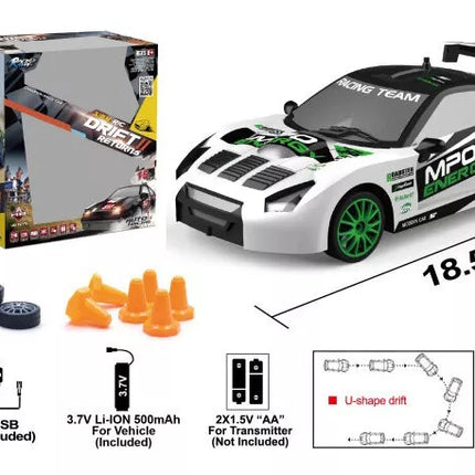 Nuotulinu būdu valdomas sportinis automobilis