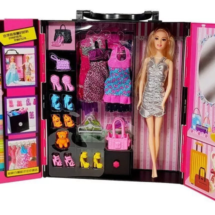 Mados spinta lėlėms lagamini formos