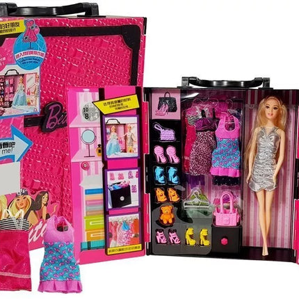 Mados spinta lėlėms lagamini formos