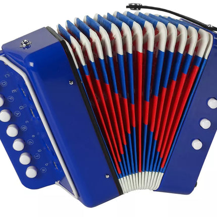 Mėlynas akordeono instrumentas mažajam muzikantui