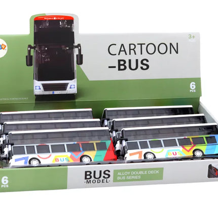 Dviejų aukštų autobusas su metaline pavara