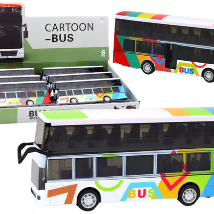 Dviejų aukštų autobusas su metaline pavara