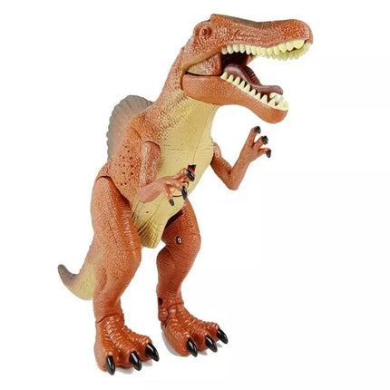 Rudas baterijomis maitinamas riaumojantis dinozauras Tiranosaurus