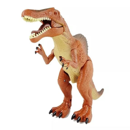 Rudas baterijomis maitinamas riaumojantis dinozauras Tiranosaurus