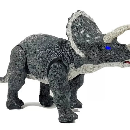 Didelis baterijomis maitinamas Triceratopso dinozauras