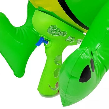 Žalias vandens šautuvas su pripučiamu dinozauru