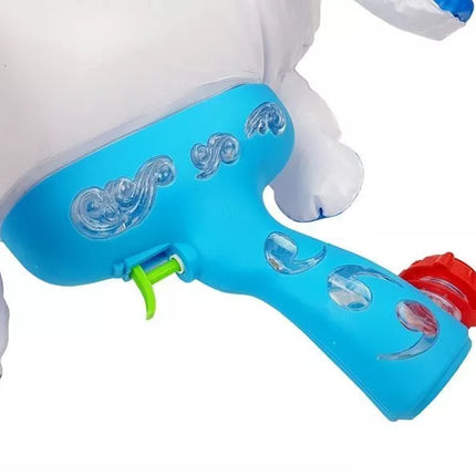 Mėlynas vandens šautuvas su pripučiamu vienaragiu