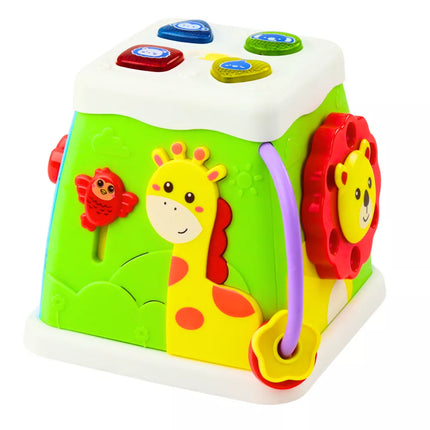 Daugiafunkcinis interaktyvus kubas su šviesomis ir garsais