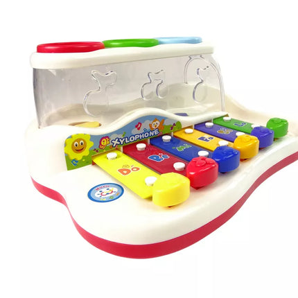 Edukaciniai ksilofonai mažyliams su įvairių spalvų kamuoliukais