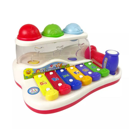 Edukaciniai ksilofonai mažyliams su įvairių spalvų kamuoliukais