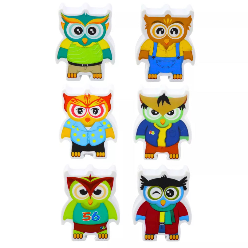 Edukacinis žaidimas Pelėdos Domino 18 vnt.