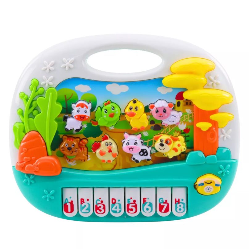 Interaktyvus edukacinis pianinas mažyliams su gyvūnų garsais