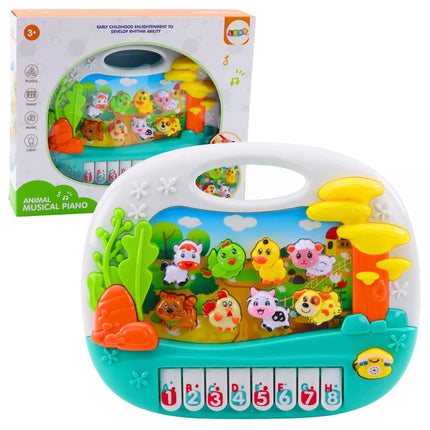 Interaktyvus edukacinis pianinas mažyliams su gyvūnų garsais