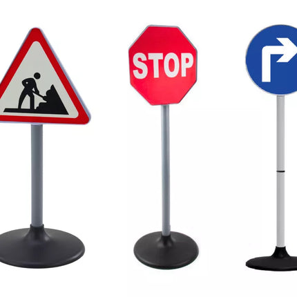 Edukacinis rinkinys dideli kelio ženklai 76 cm 3 vnt.
