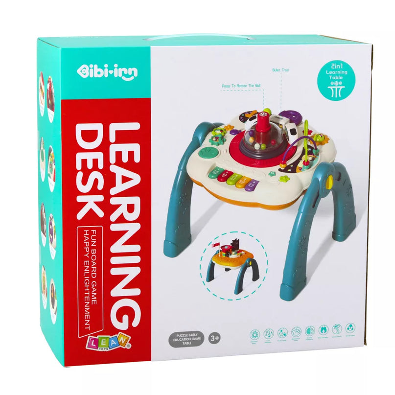 Mėlynas edukacinis stalas