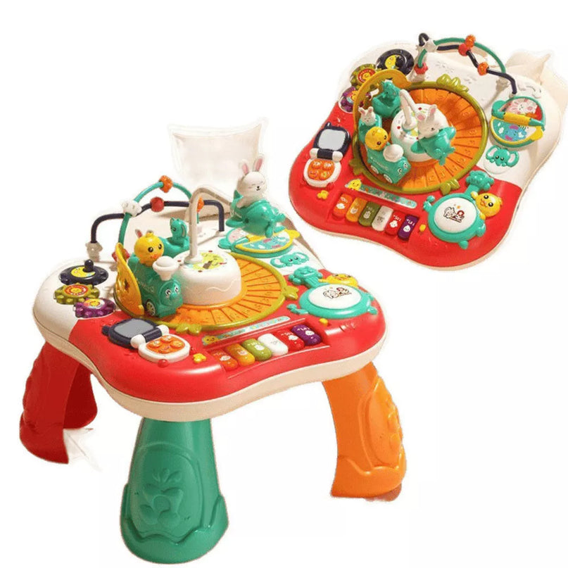 Raudonas interaktyvus stalas