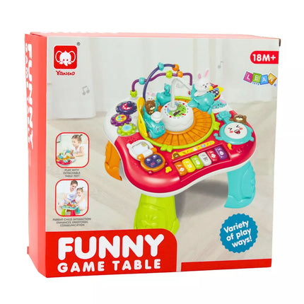 Raudonas interaktyvus stalas