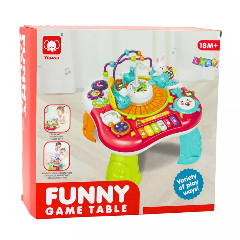 Raudonas interaktyvus stalas