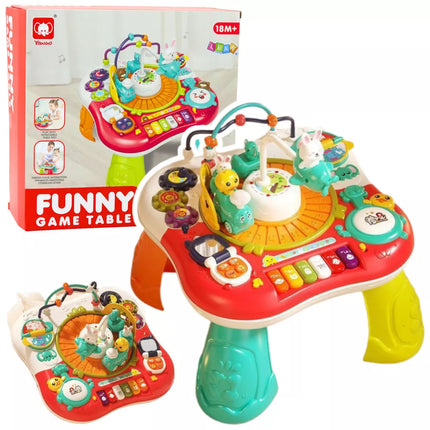 Raudonas interaktyvus stalas