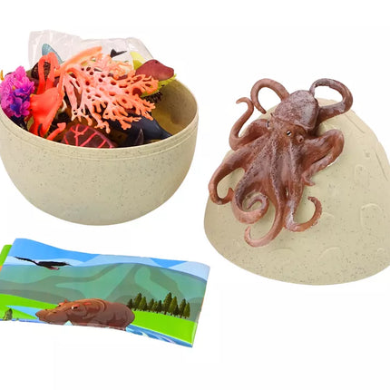 Kiaušinis su jūrų gyvūnų figūrėlėmis