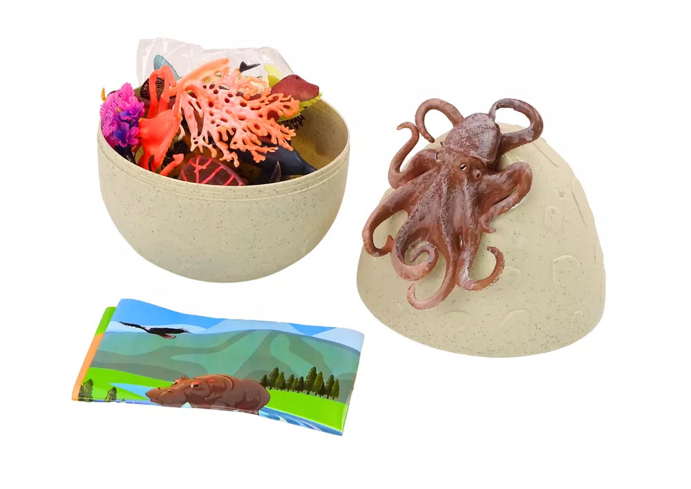 Kiaušinis su jūrų gyvūnų figūrėlėmis