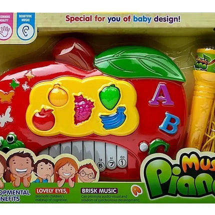 Raudonas obuolio formos elektroninis pianinas