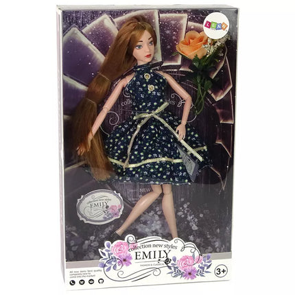 Lėlė modelis Emilija su gėlėmis