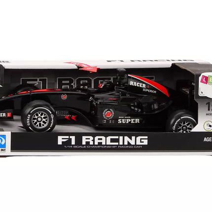 F1 sportinis juodas lenktyninis automobilis